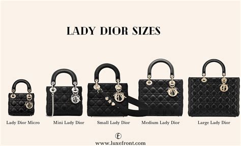 lady dior mini vs medium|christian dior size chart.